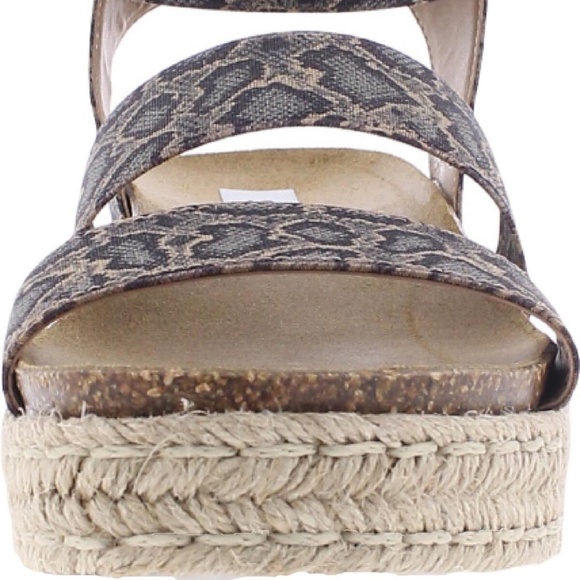 STEVE MADDEN Womens Navy Sanke 1-1/2" Platform Kimmie Wedge Espadrille Shoes New - Picture 2 of 6